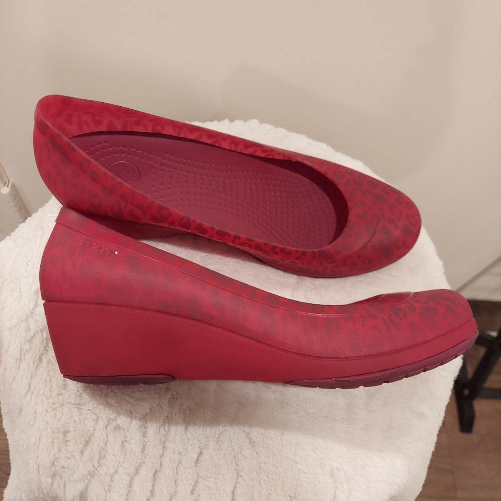 Crocs wedges shoes size  w 8 - Picture 7 of 7